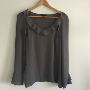 Banana Republic Long Sleeved Ruffle Blouse